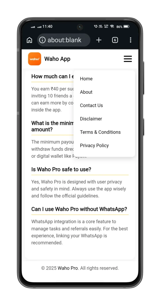 waho app screenshot for android 1