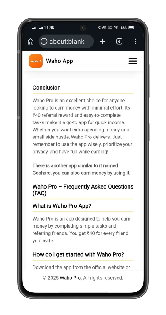 waho app screenshot for android 2