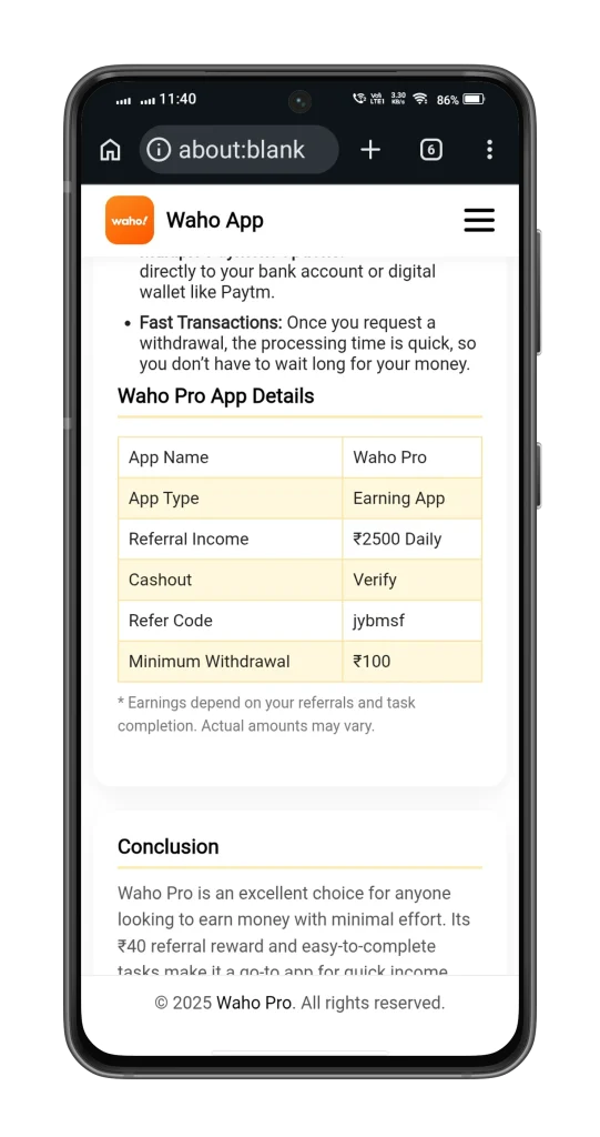 waho app screenshot for android 4