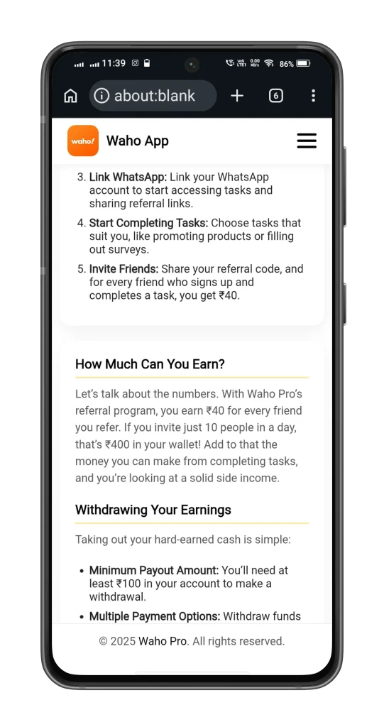 waho app screenshot for android 7