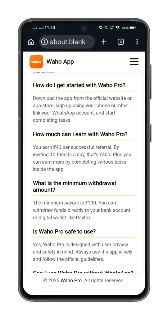 waho app screenshot for android 8