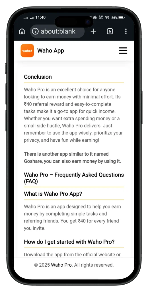 waho app screenshot for iphone 2