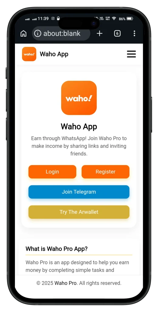 waho app screenshot for iphone 6